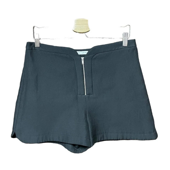 &‎ Other Stories Short Exposed Zipper Front Curved High Waist Black Size US 10 - Picture 1 of 8